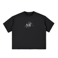 Boxy Half-Sleeve Raw-Edge T-Shirt