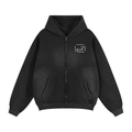 Sunfade Two-way Zipper Boxy Hoodie